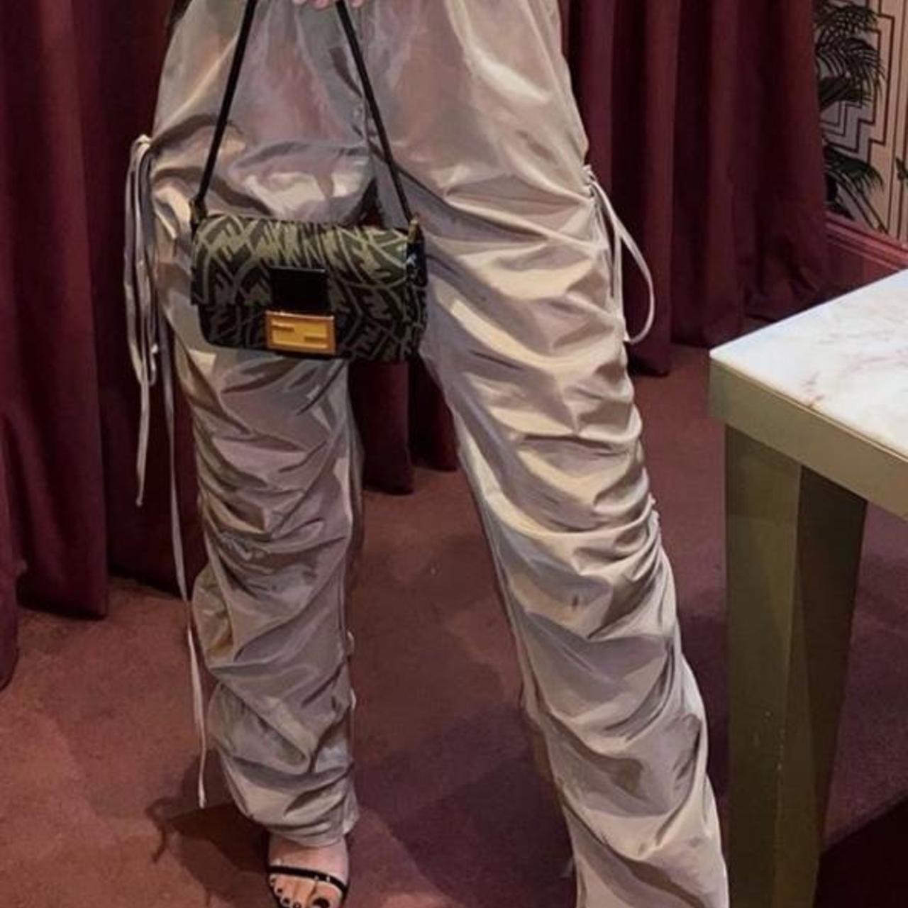 PLT Cargo Trousers With Drawstring Up Side Size... Depop Macrame Hanging Pot Diy Creeping Rosemary Plant