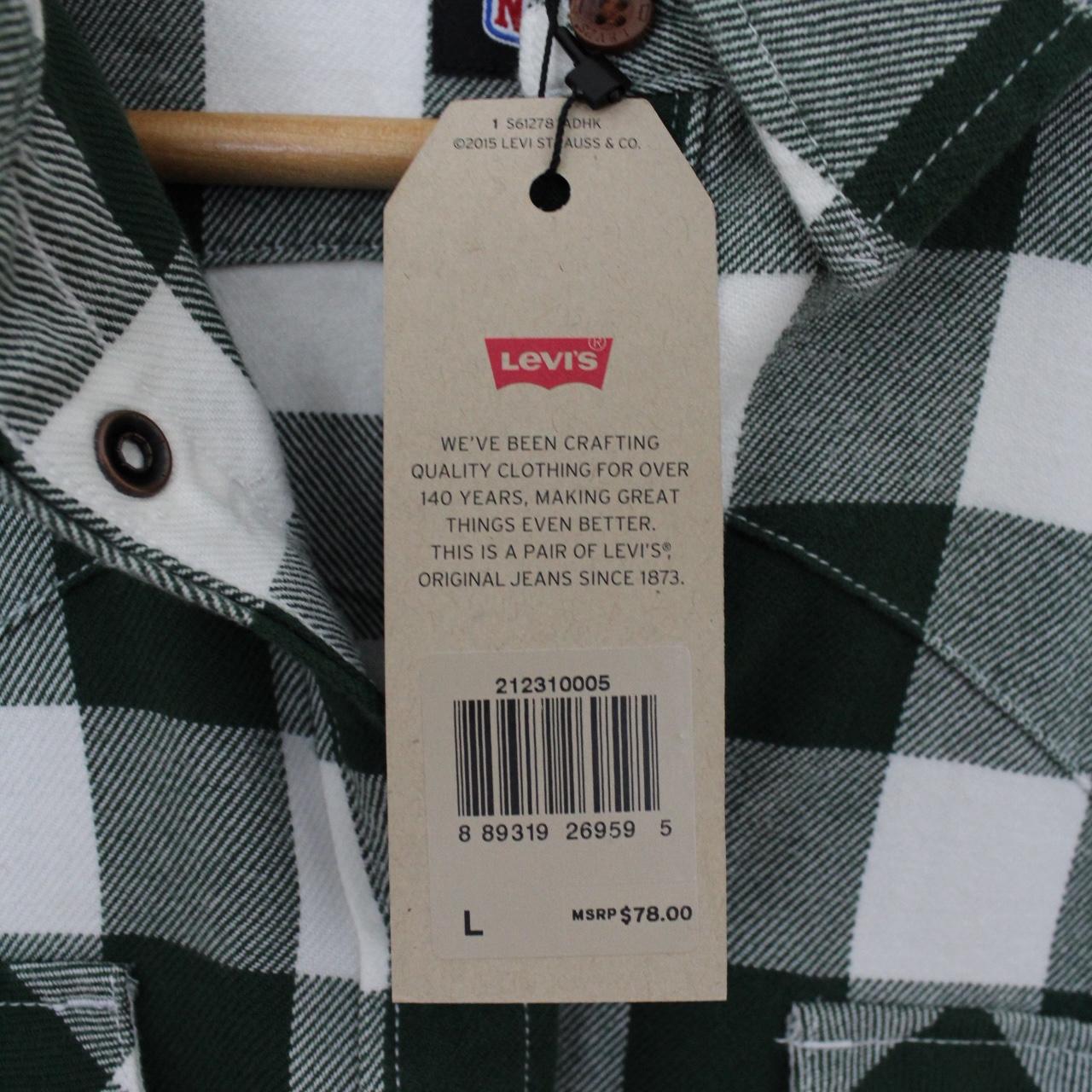 Levi's NFL Green Bay Packers Flannel Snap Button - Depop