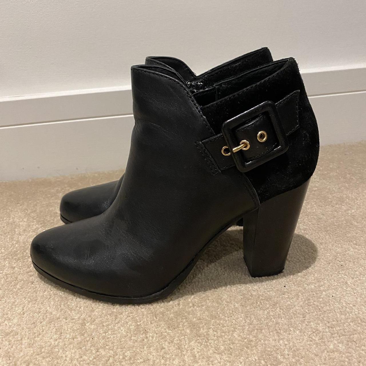 Stunning womens black heel boots from Dune size... - Depop