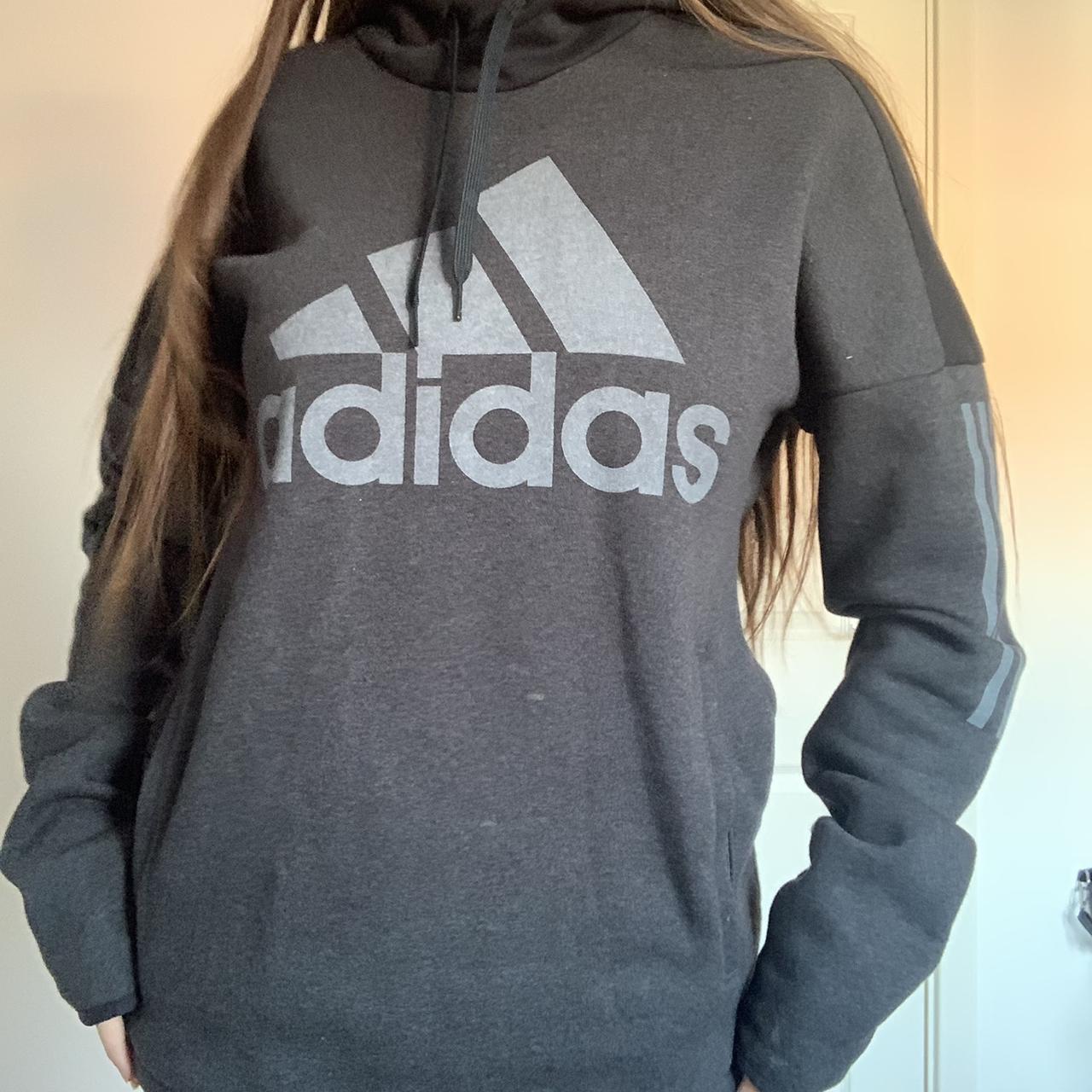 dark grey adidas hoodie