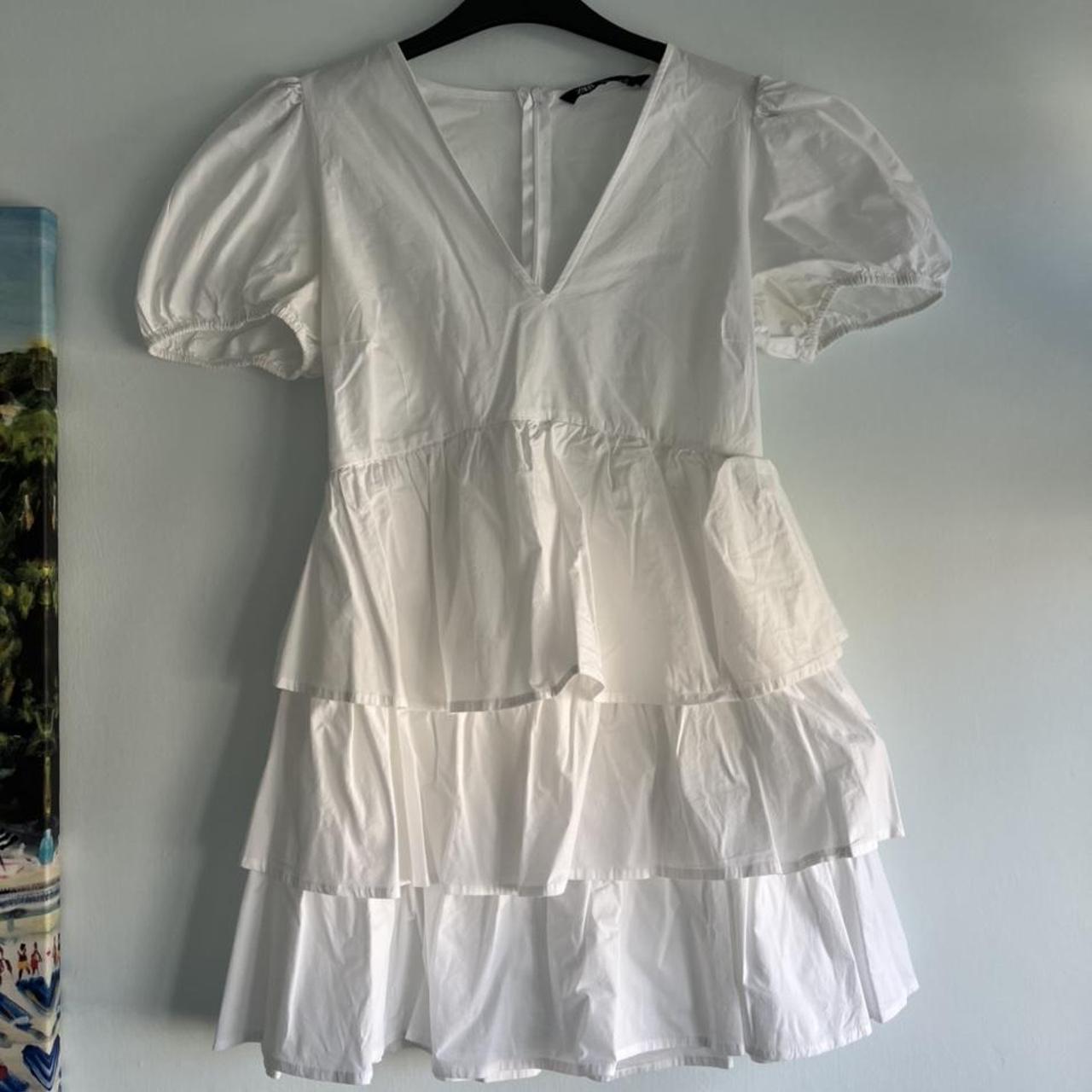 Zara Women's White Dress Depop