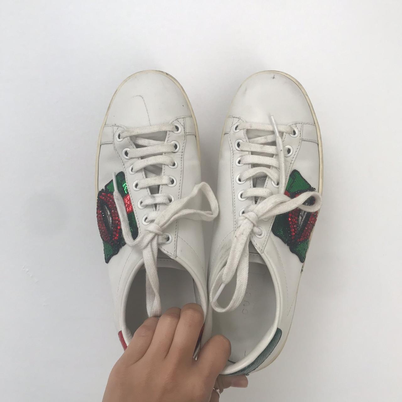 👄 AUTHENTIC GUCCI ACE LIP SNEAKERS! 👄 I haven’t worn... - Depop