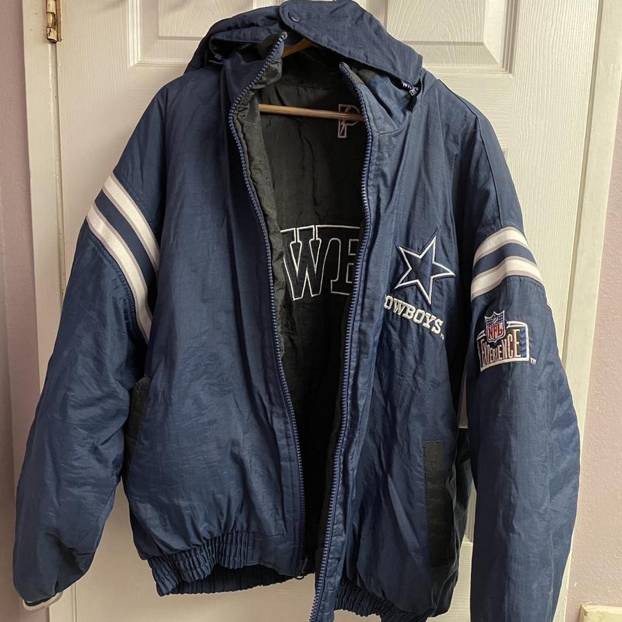 90s Pro Player NFL Dallas Cowboys Reversible Puffer - Depop