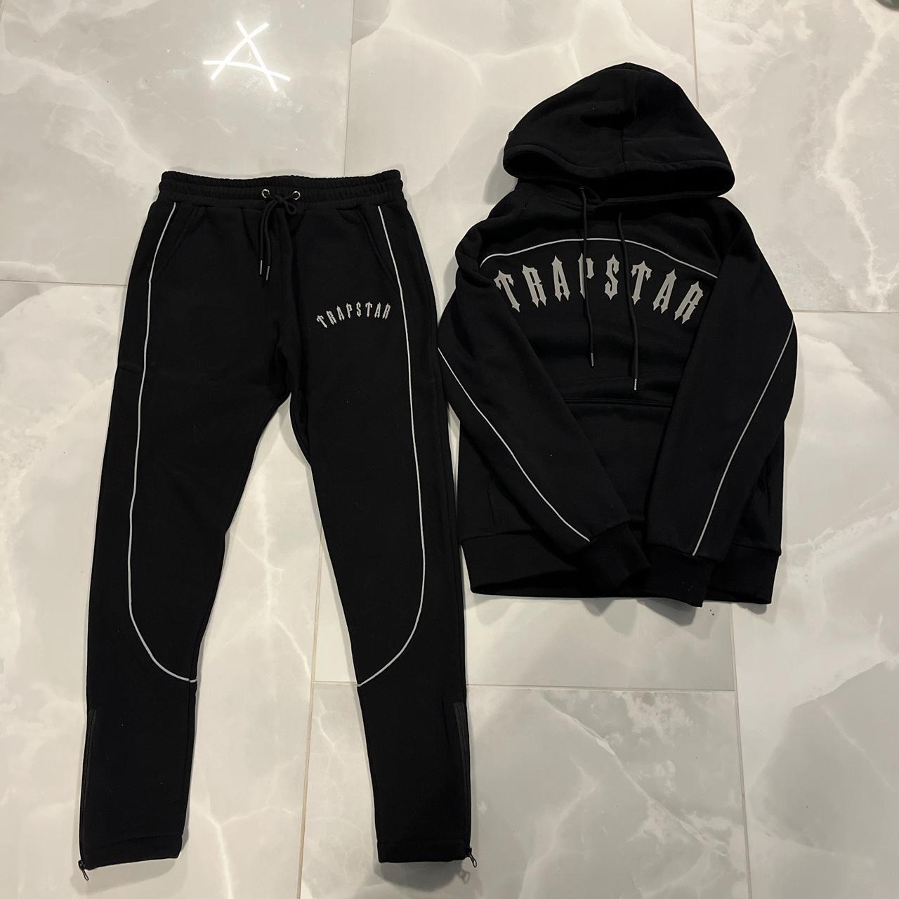 Trapstar Irongate Arch Hoodie Tracksuit - Black /... - Depop