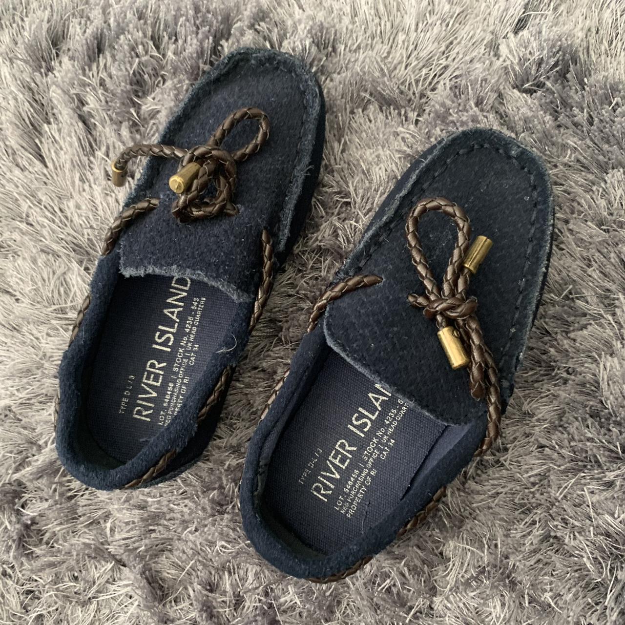 River island navy on sale loafers