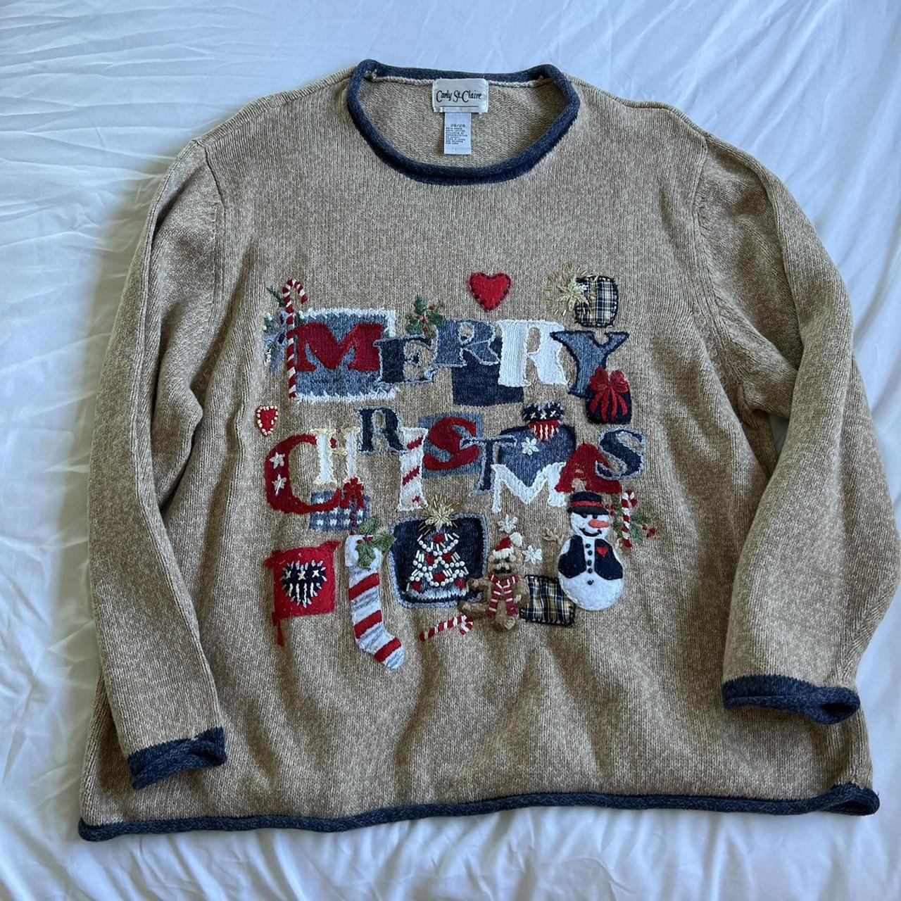 Vintage knit Christmas sweater size 26/28 Depop