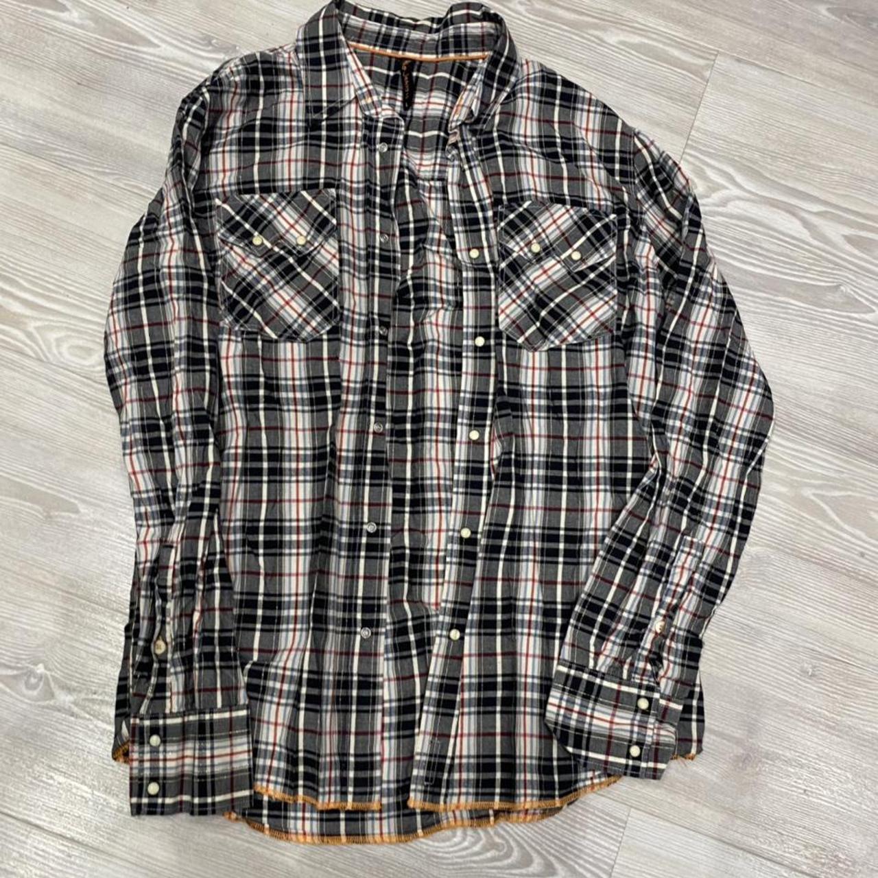 Nudie Jeans Men's Black and White Shirt