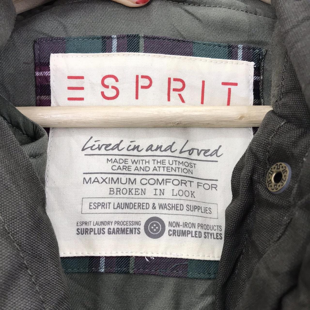 Vtg 90’ ESPRIT MILITARY ARMY Green Parka Trench Coat... Depop