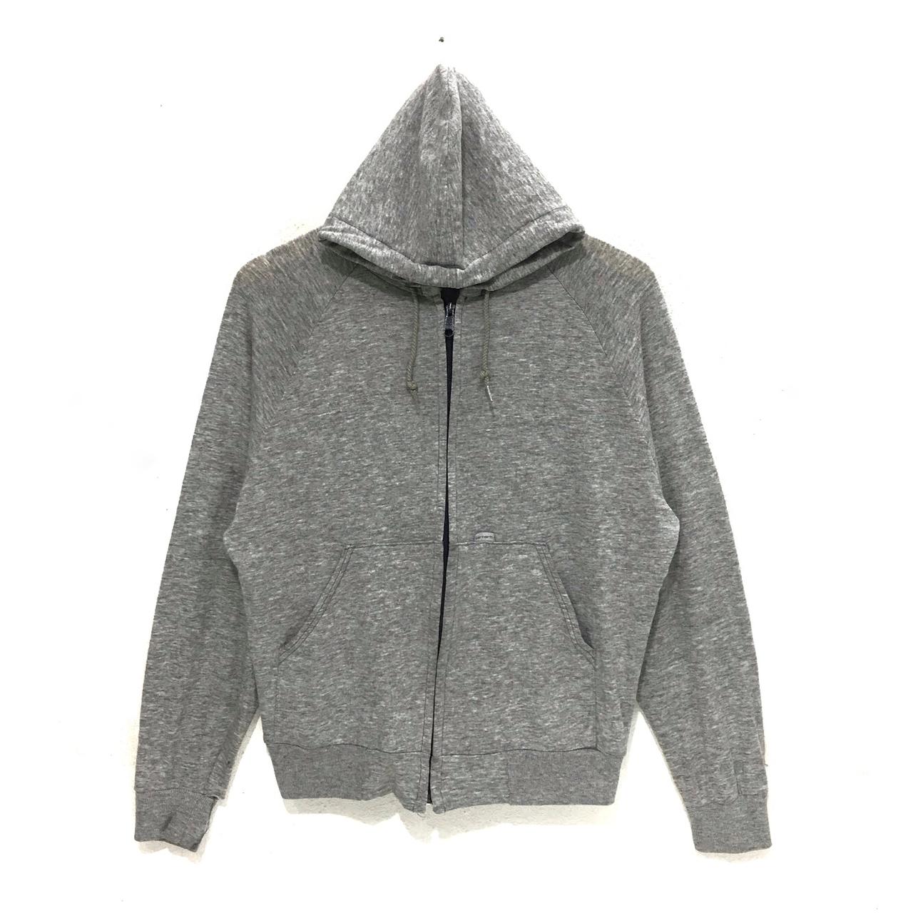 Vtg CARHARTT Gray Hoodie Made In USA Gym Running... Depop