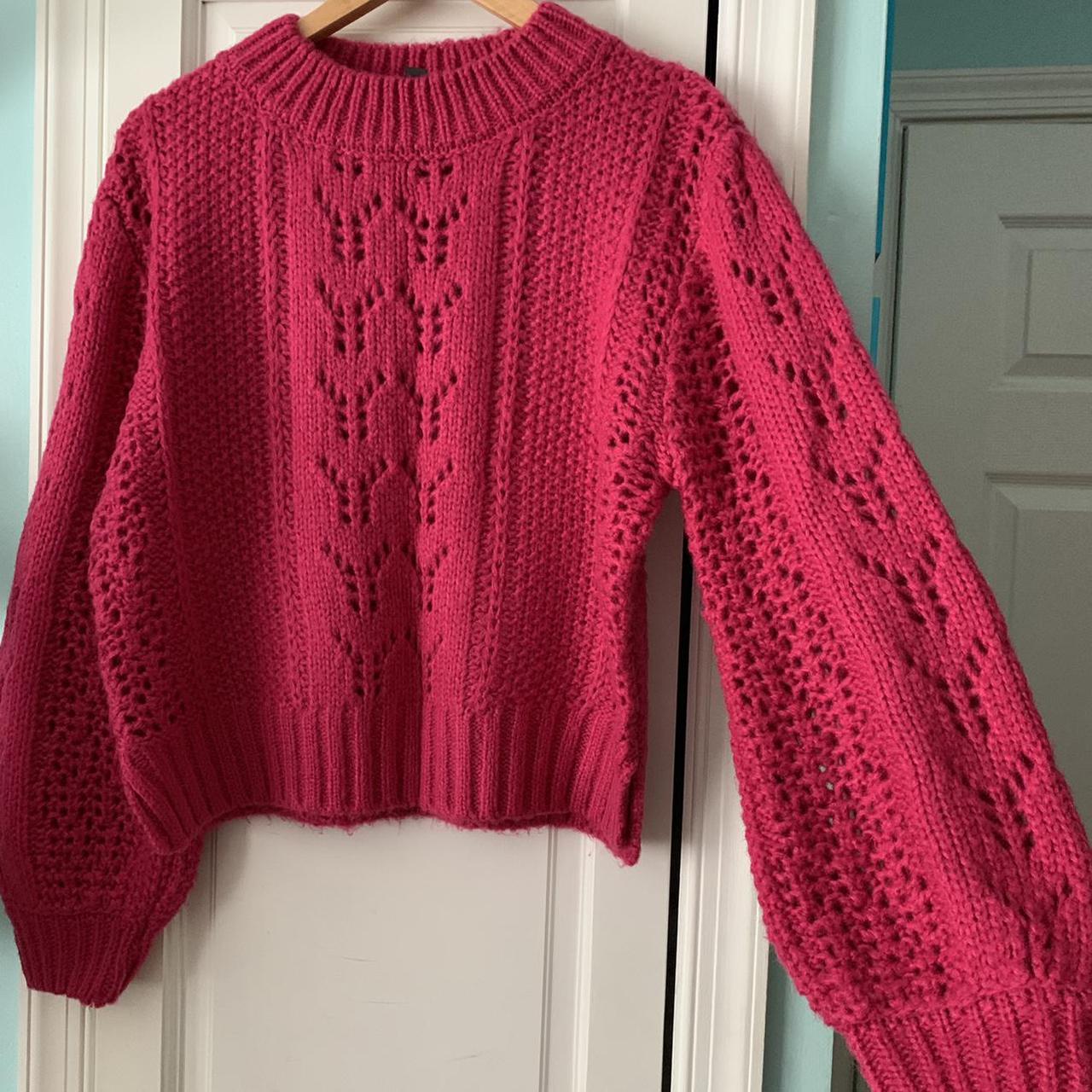 Francesca’s ALYA magenta pink sweater - worn once.... - Depop