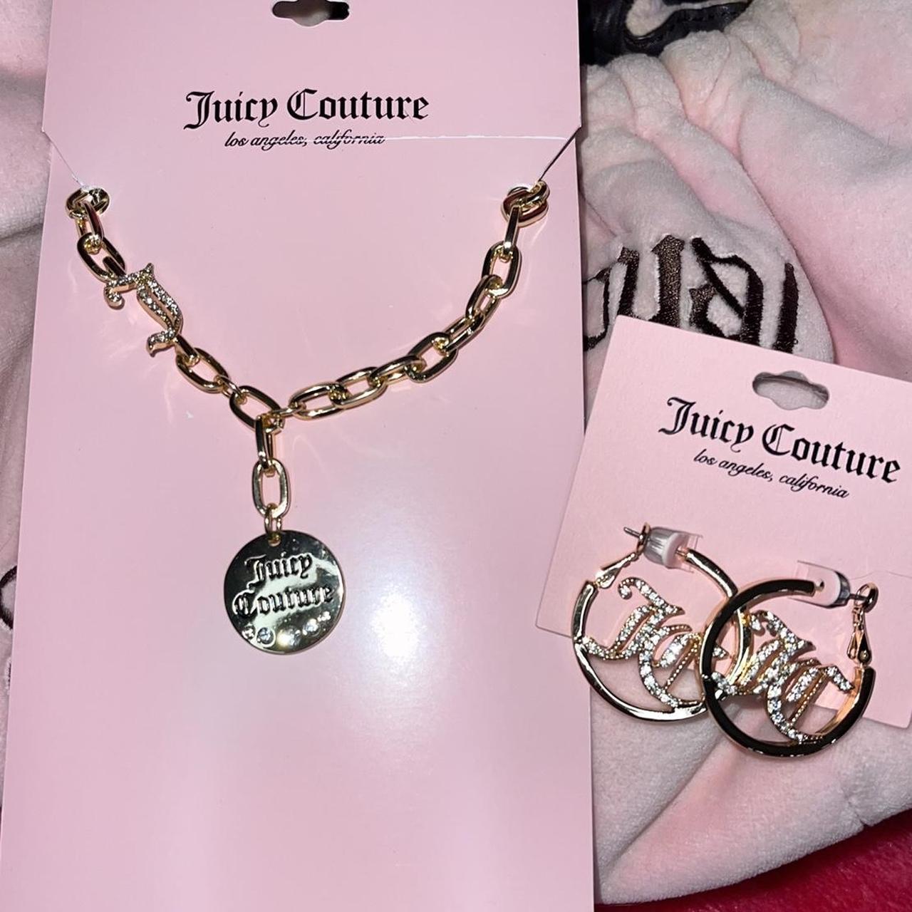 🎀Juicy couture necklace + earring set🎀, Gold juicy