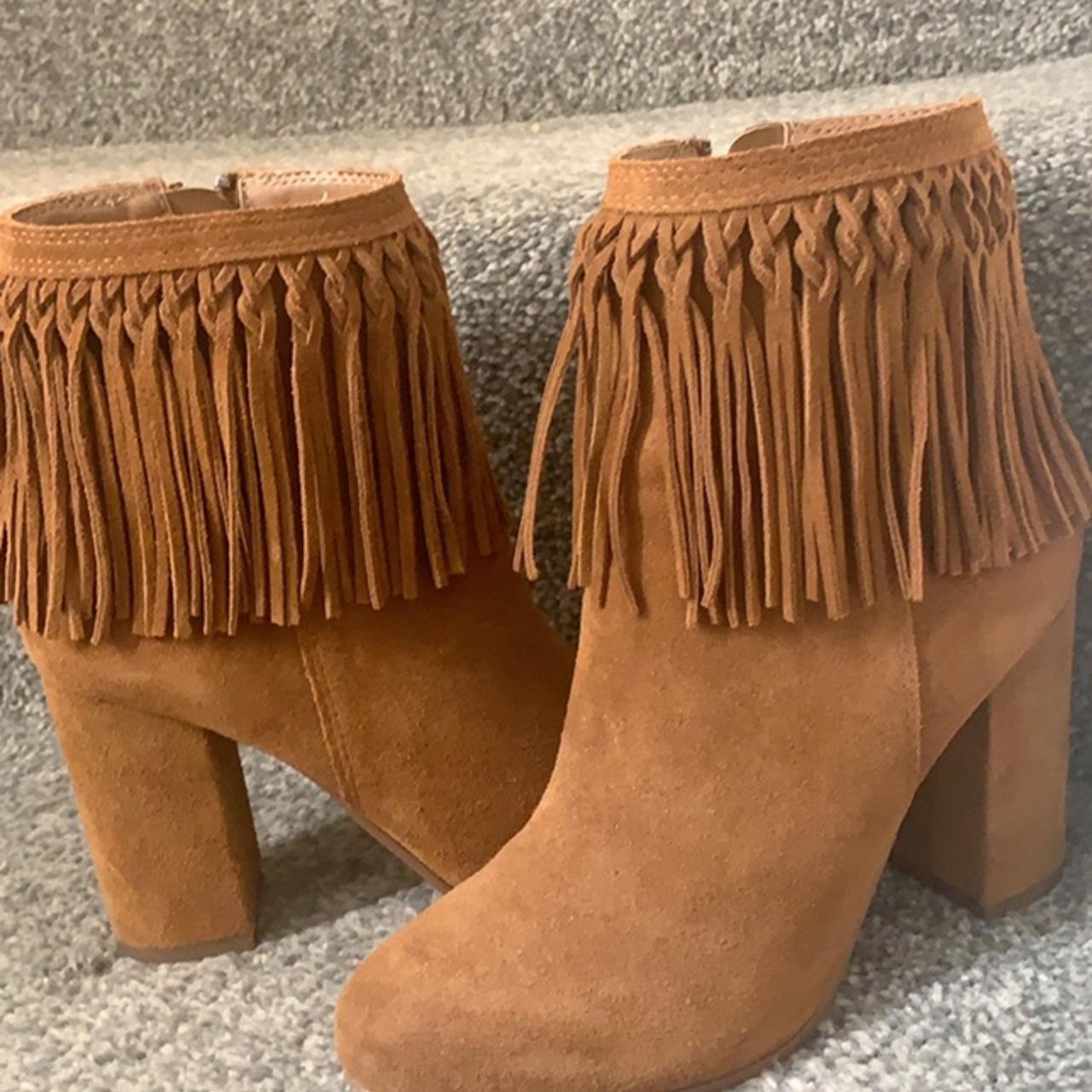 Fringe boots river island best sale