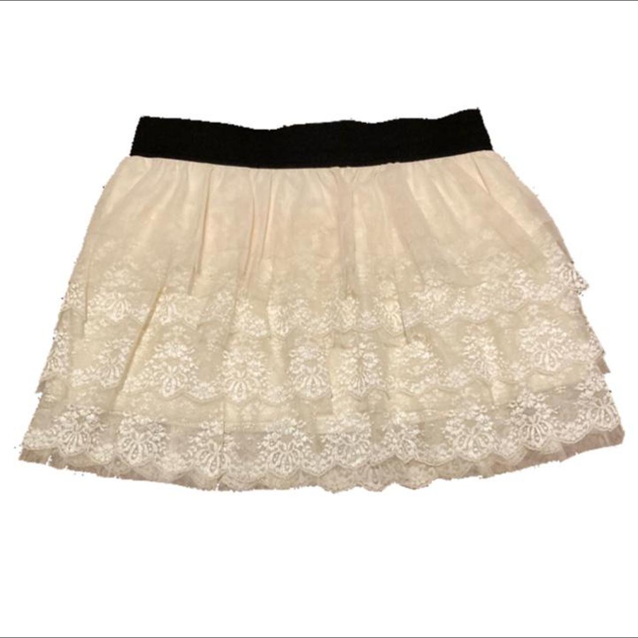 vintage lace skirt in beautiful condition has an... Depop