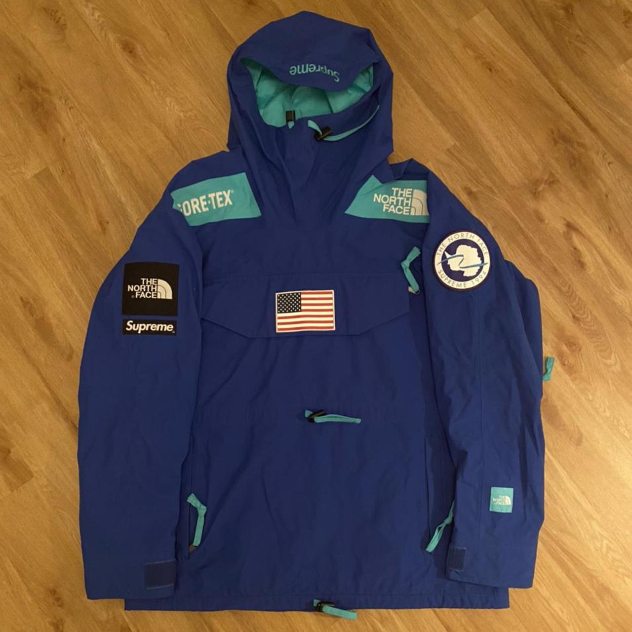 supreme the north face trans antarctica expedition pullover jacket royal