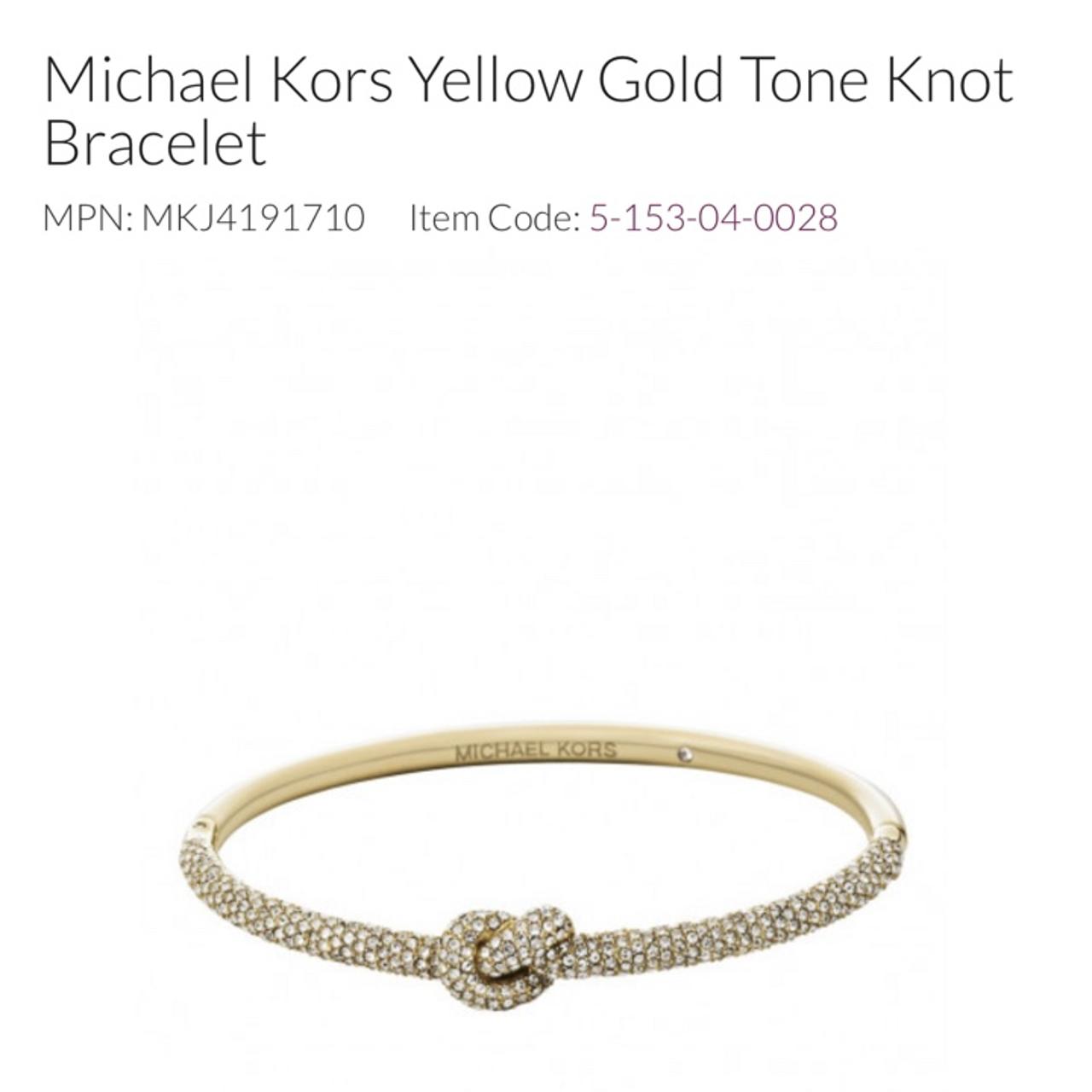 Michael Kors Yellow Gold Tone Knot Bracelet Brand