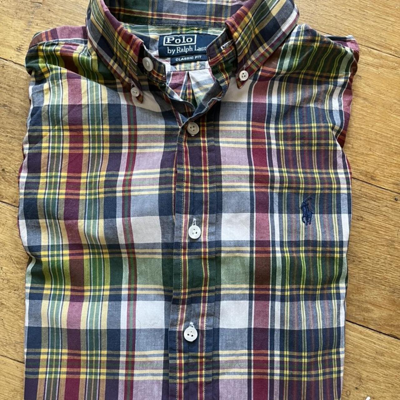Polo by Ralph Lauren madras shirt in size S. ... - Depop