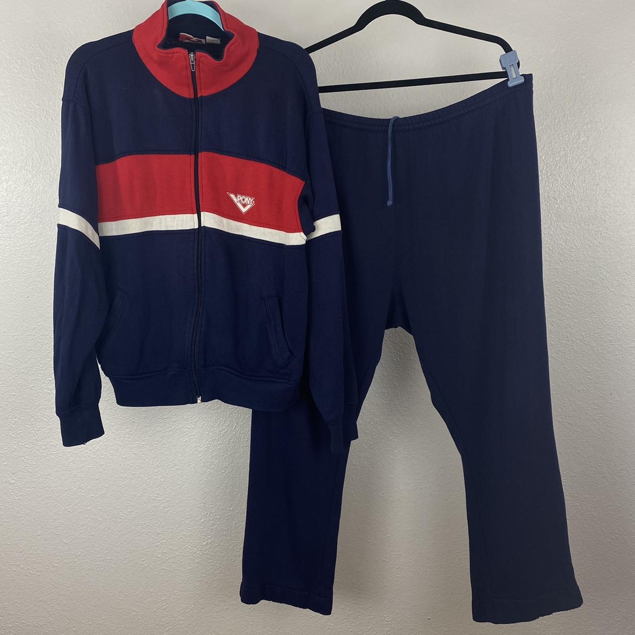 Pony Men's Blue and Red Jacket (2)