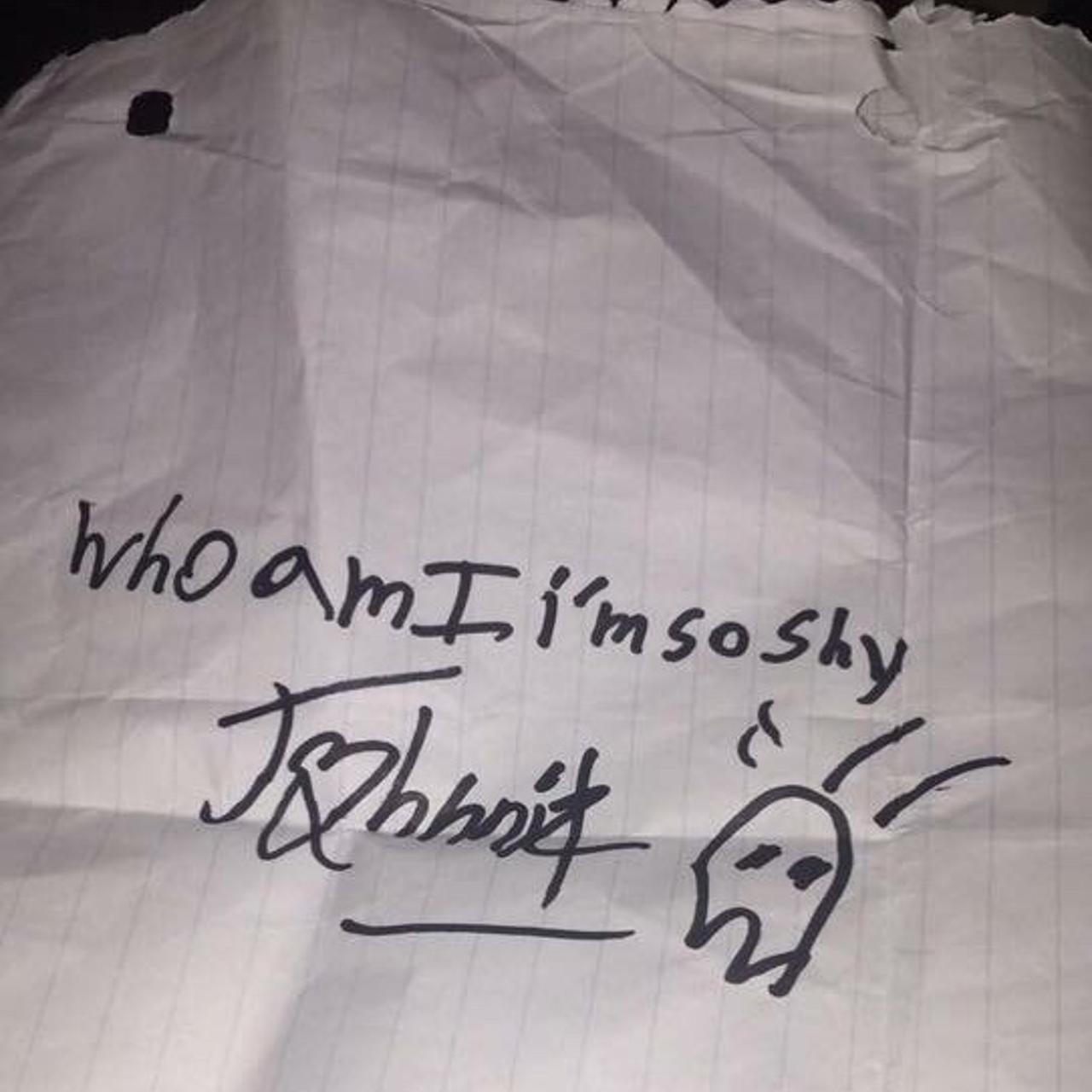 Genuine Johnnie Guilbert autograph and written out... - Depop