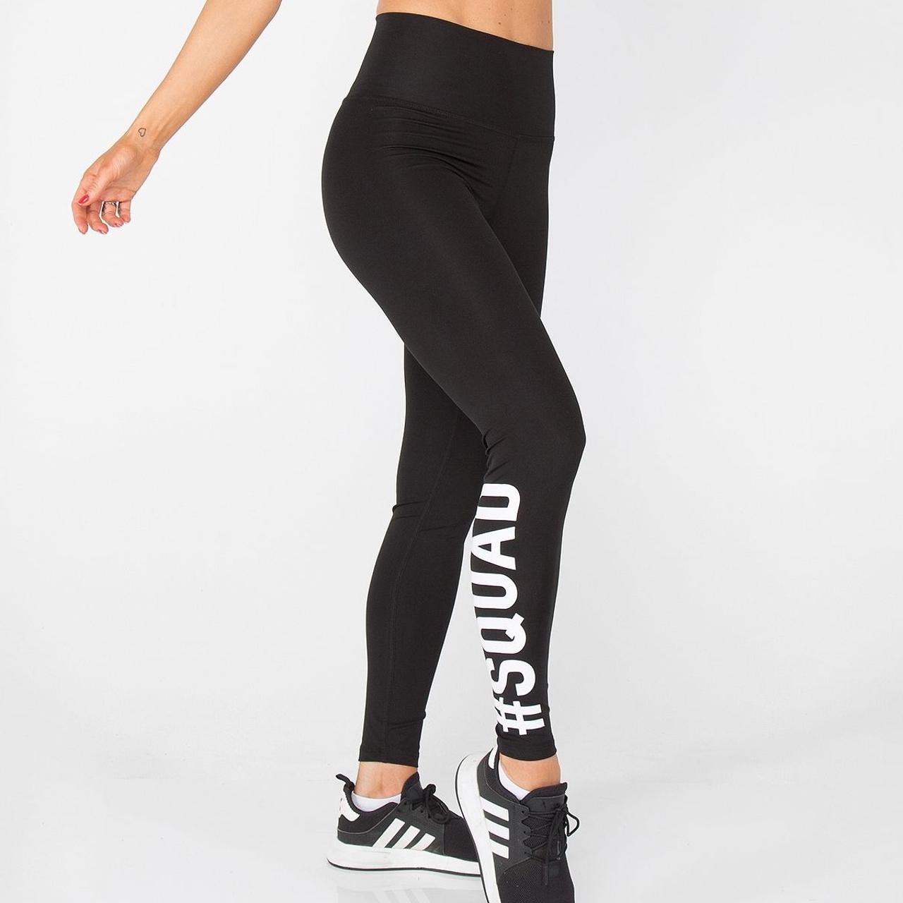 Ashy Bines toned black full length gym leggings