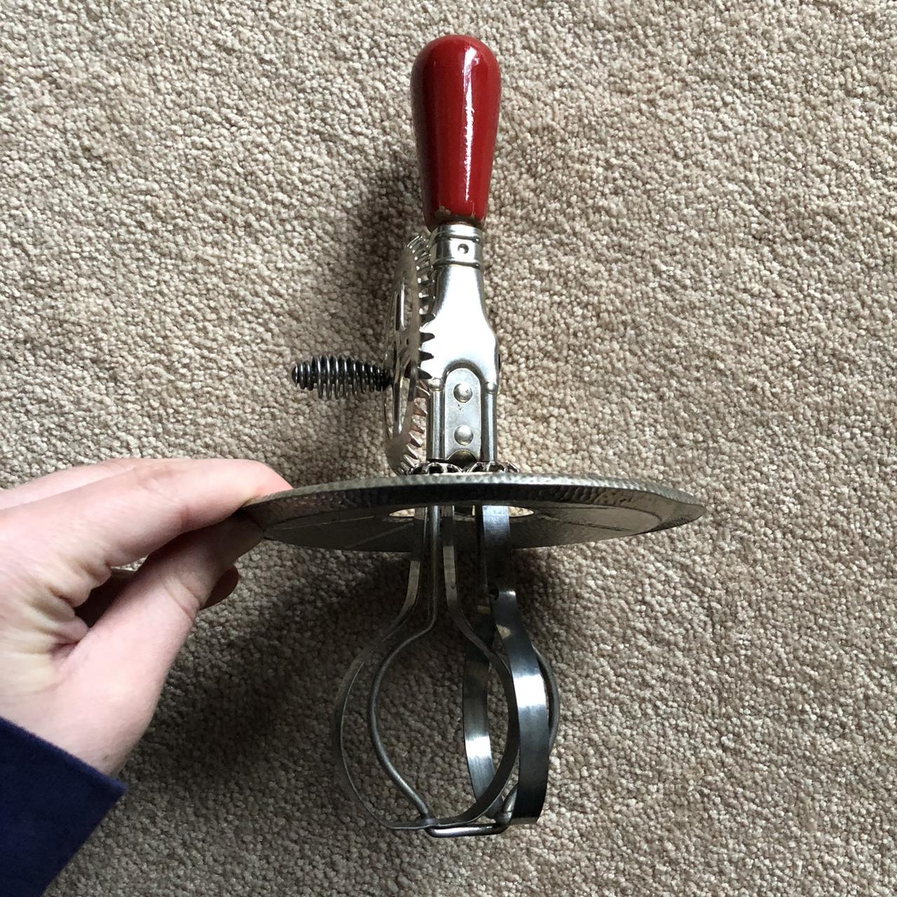 Vintage Hand Mixer / Egg Beater Manual with Wood Handle