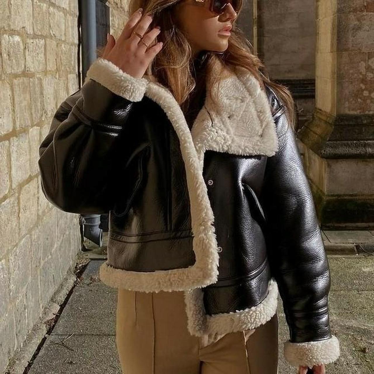 zara oversized aviator jacket