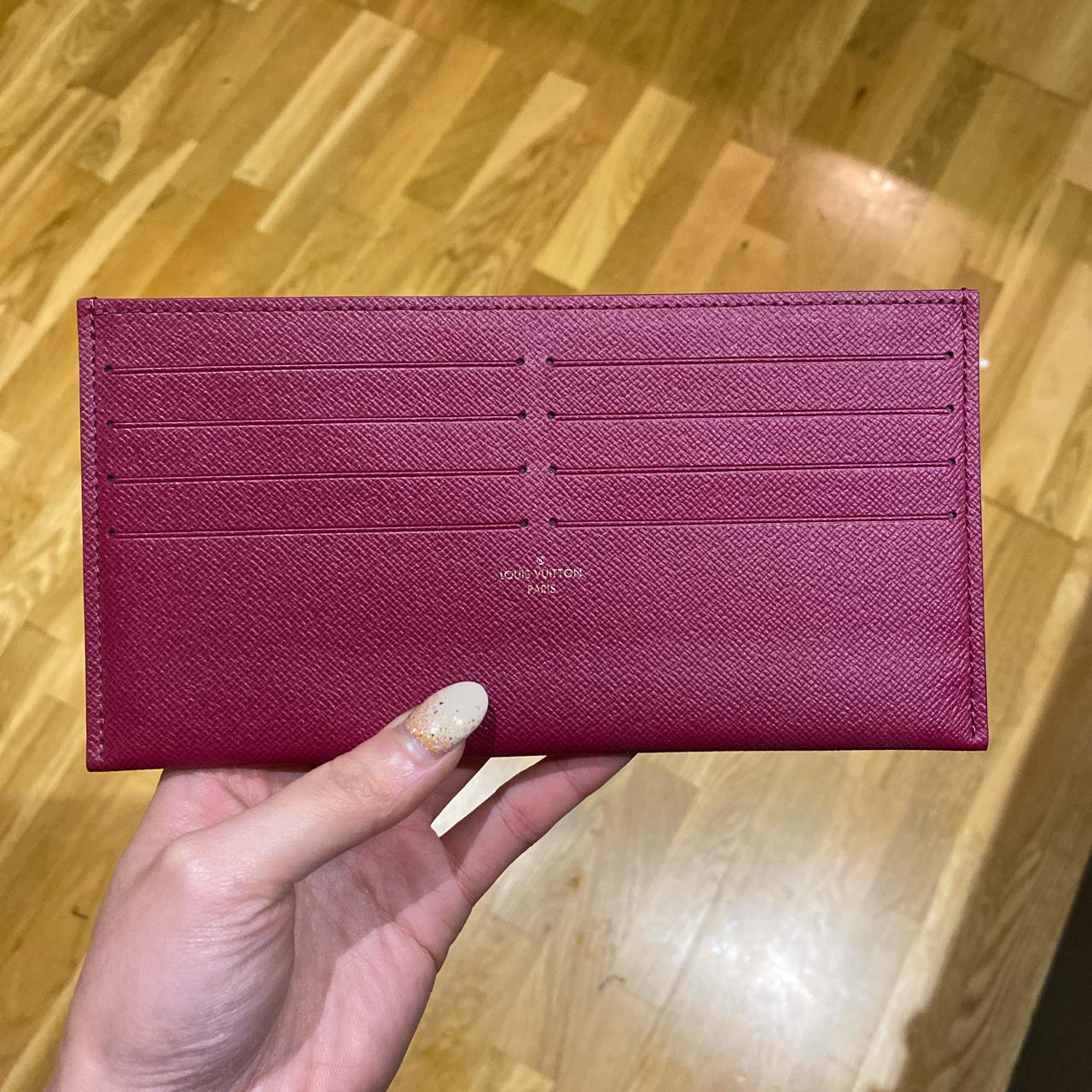 Authentic Louis Vuitton Felicie Pochette Fuchsia Insert Credit Card Holder