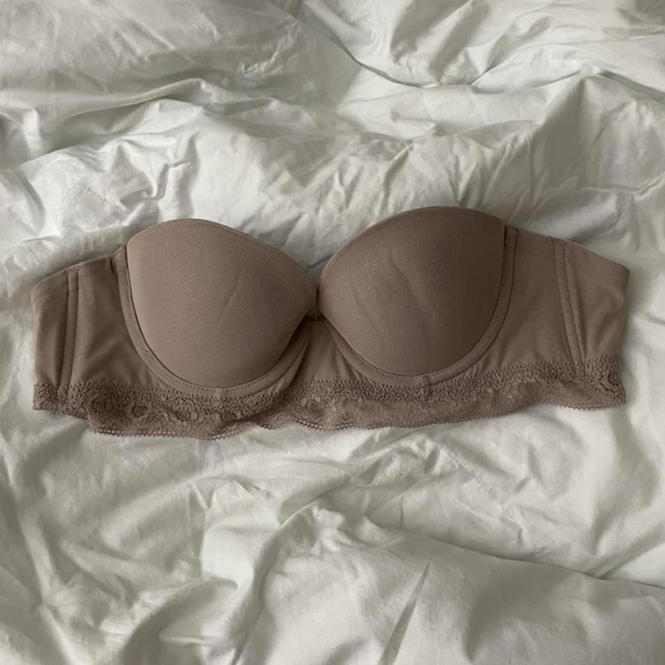 victoria's secret PINK nude strapless bra size 34A - Depop