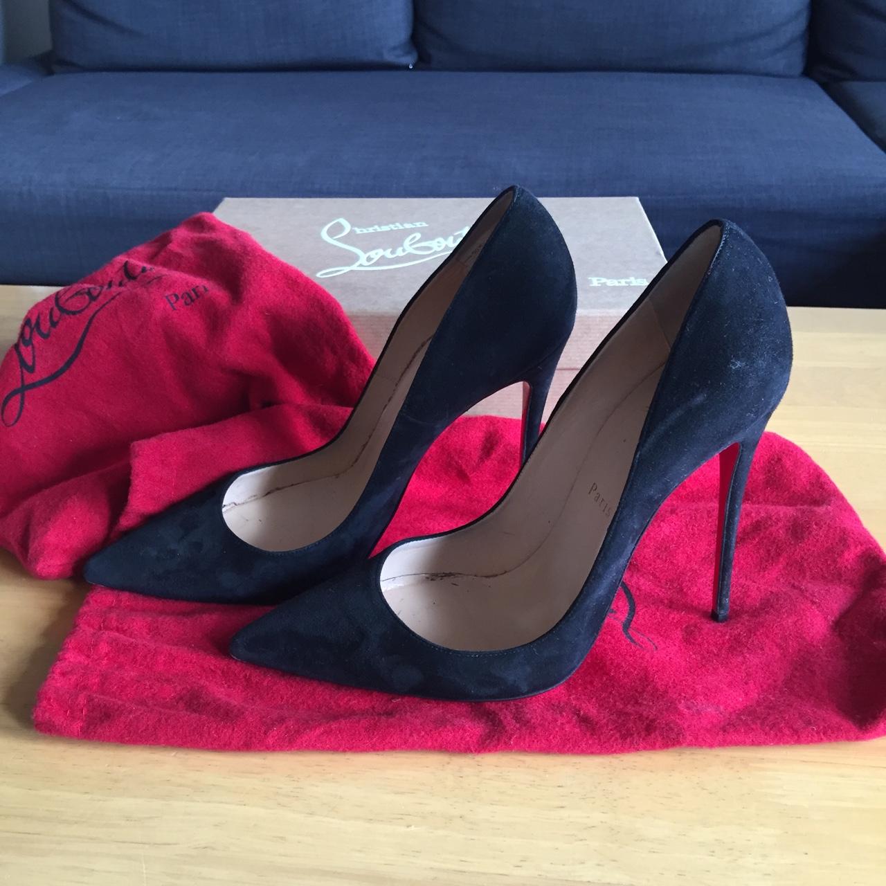 Christian louboutin so hot sale kate black suede