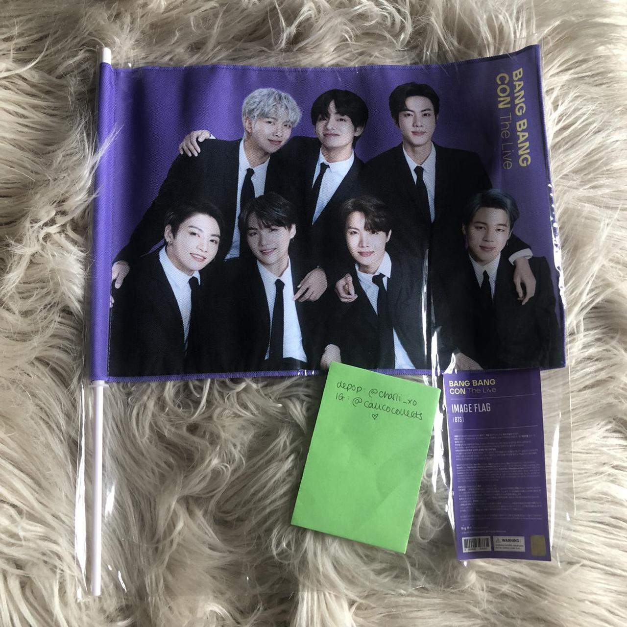 BTS Bang bang con the live fabric image flag picket... - Depop