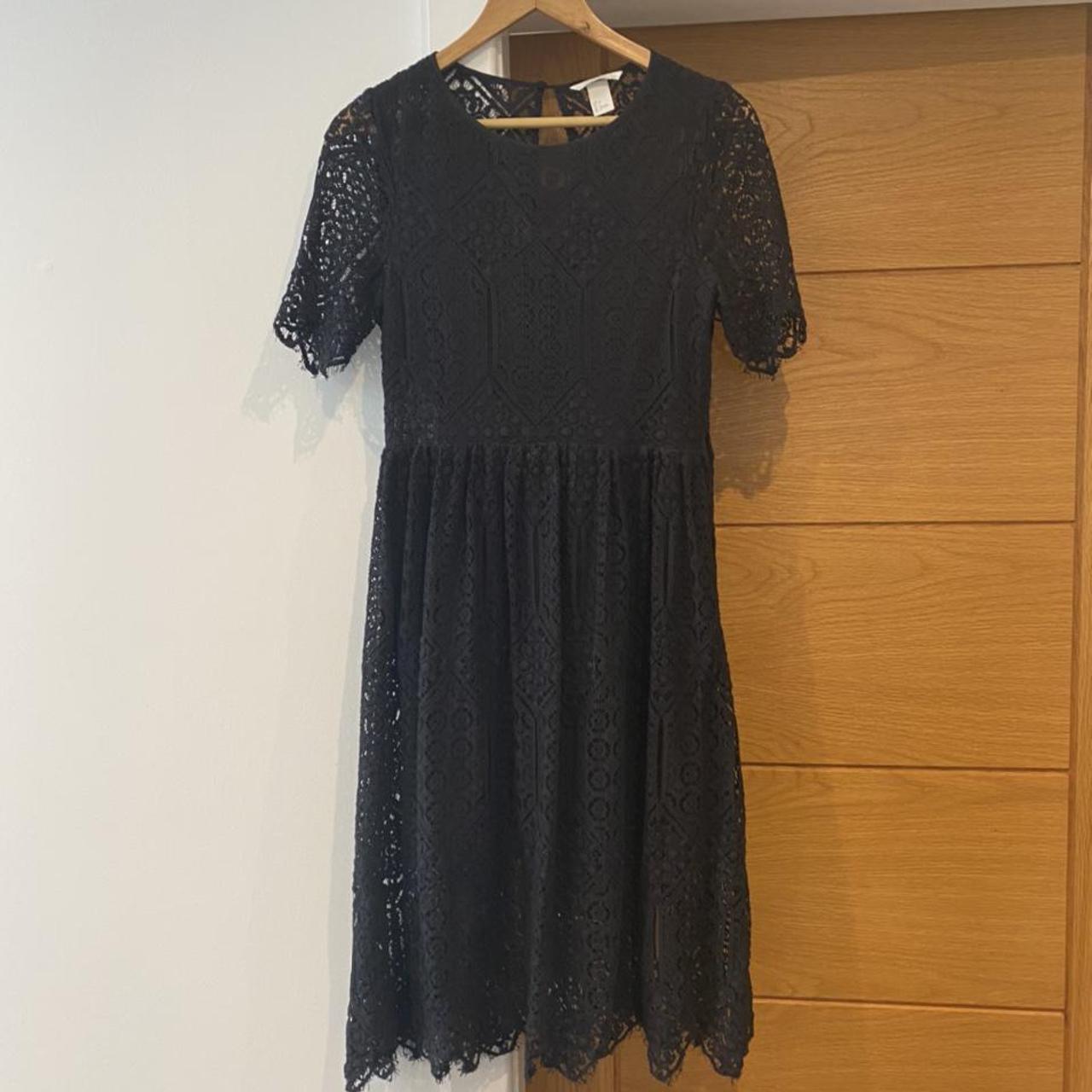 H&M midi lace dress. Size UK 8. Perfect condition.... - Depop