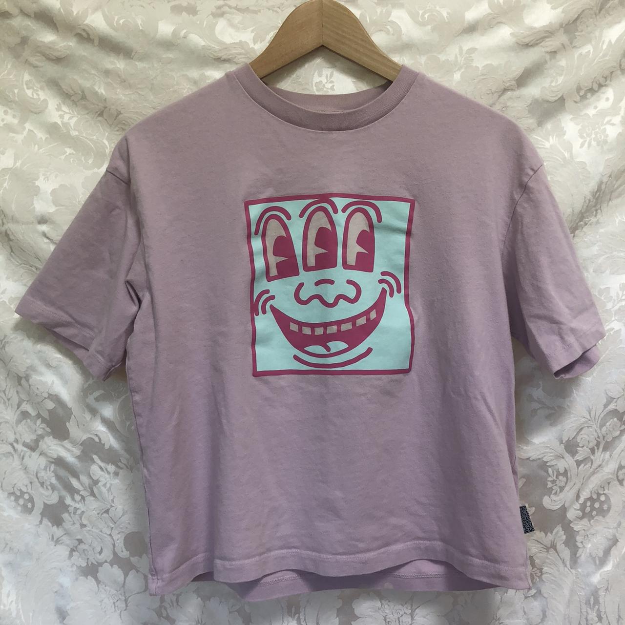Kieth Haring pink t-shirt All proceeds going to... - Depop