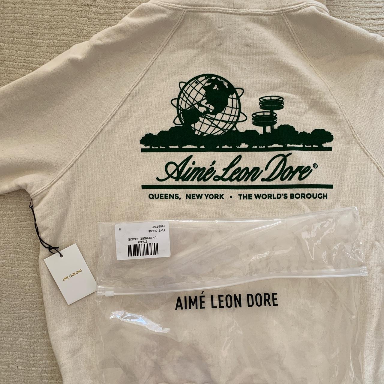 AIME LEON DORE unisphere hoodie Pristine cream | Depop AIME LEON DORE unisphere hoodie Pristine cream | Depop