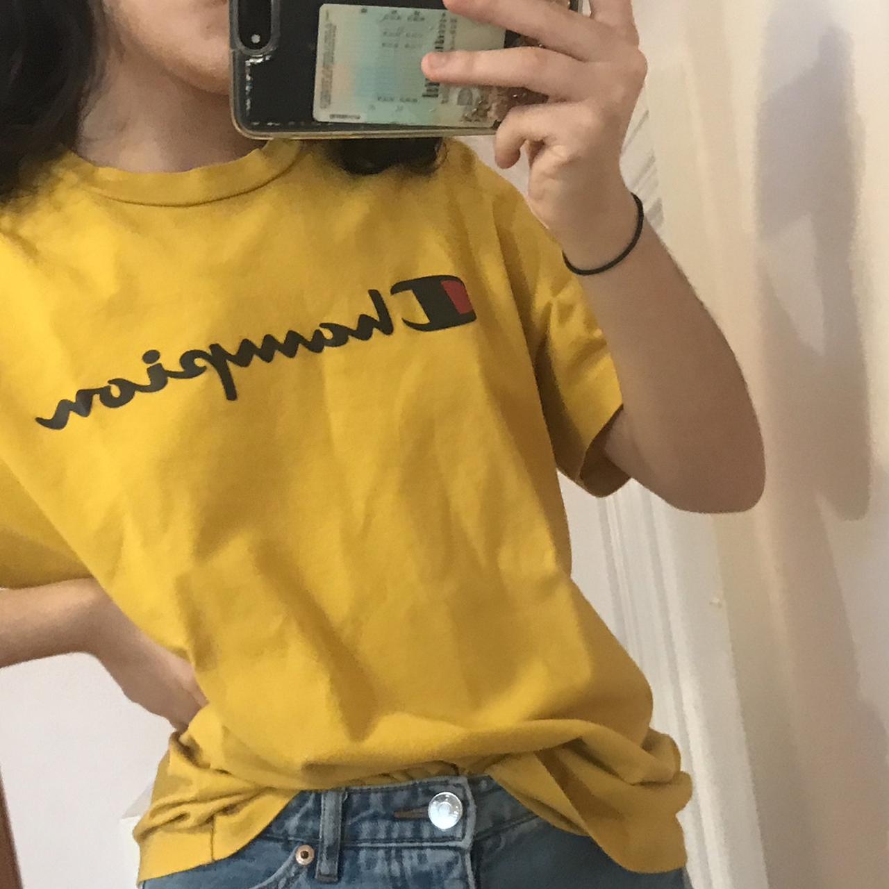 Champion yellow cheap shirt womens