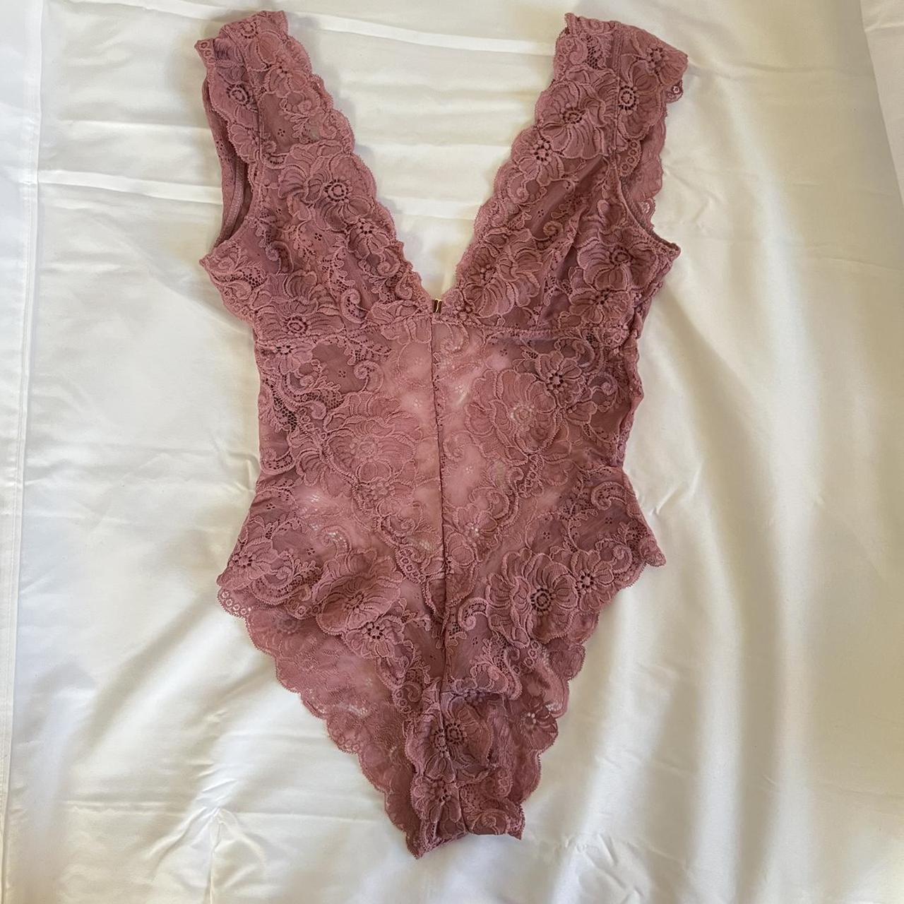Real Lingerie Women's Pink Bodysuit | Depop