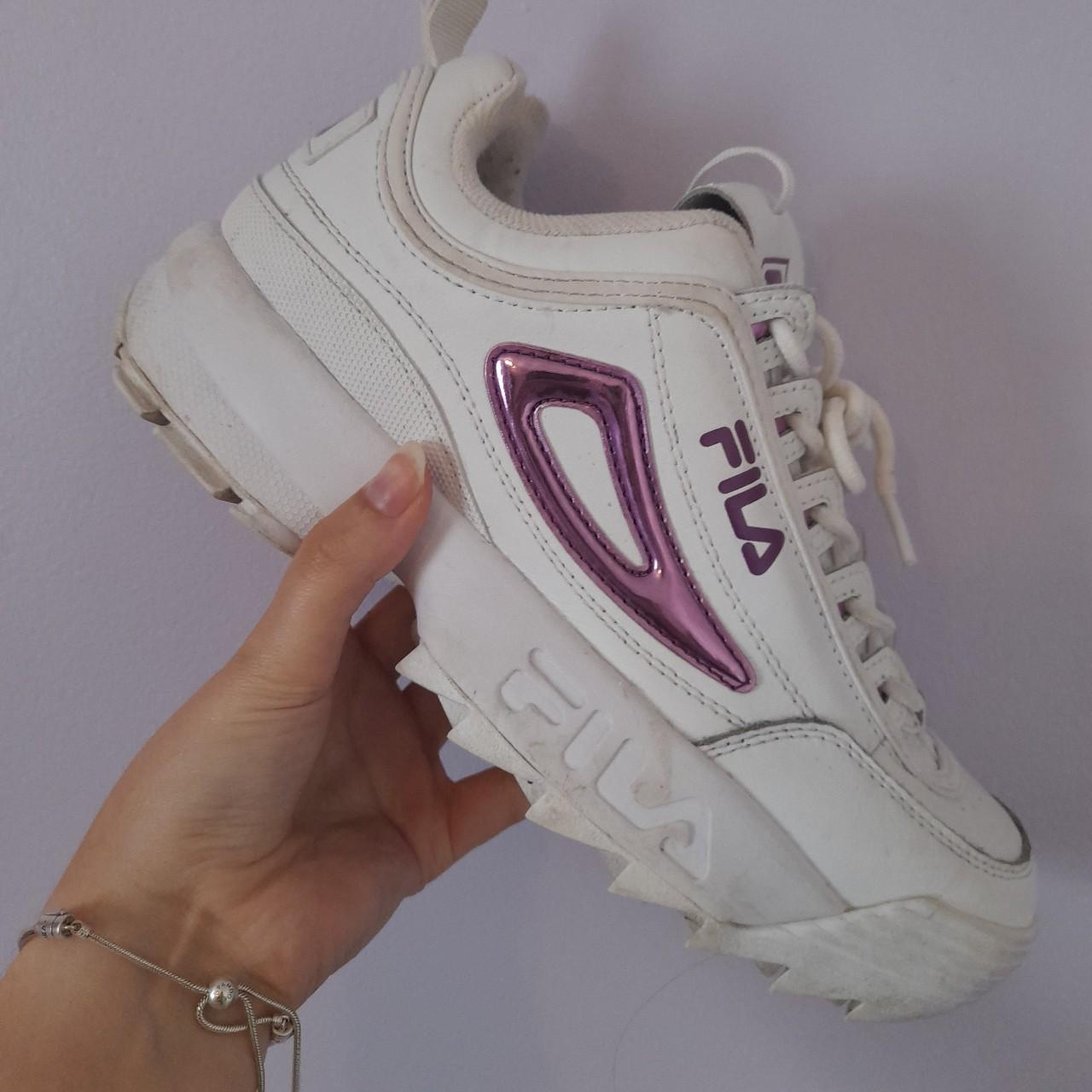 Fila disruptor hotsell white and purple