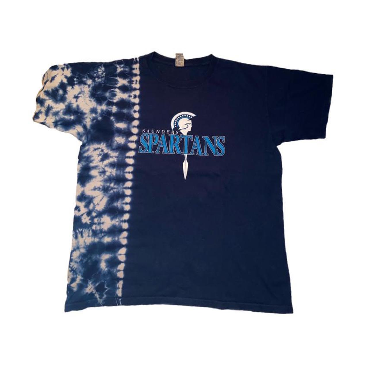 vintage-navy-blue-and-white-tie-dye-spartans-depop