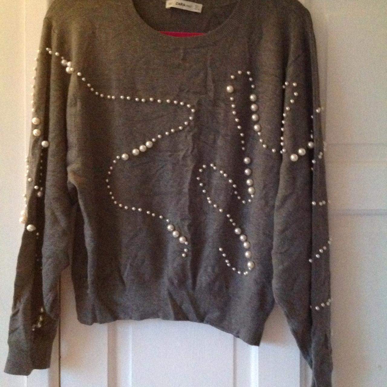 zara embellished jumper