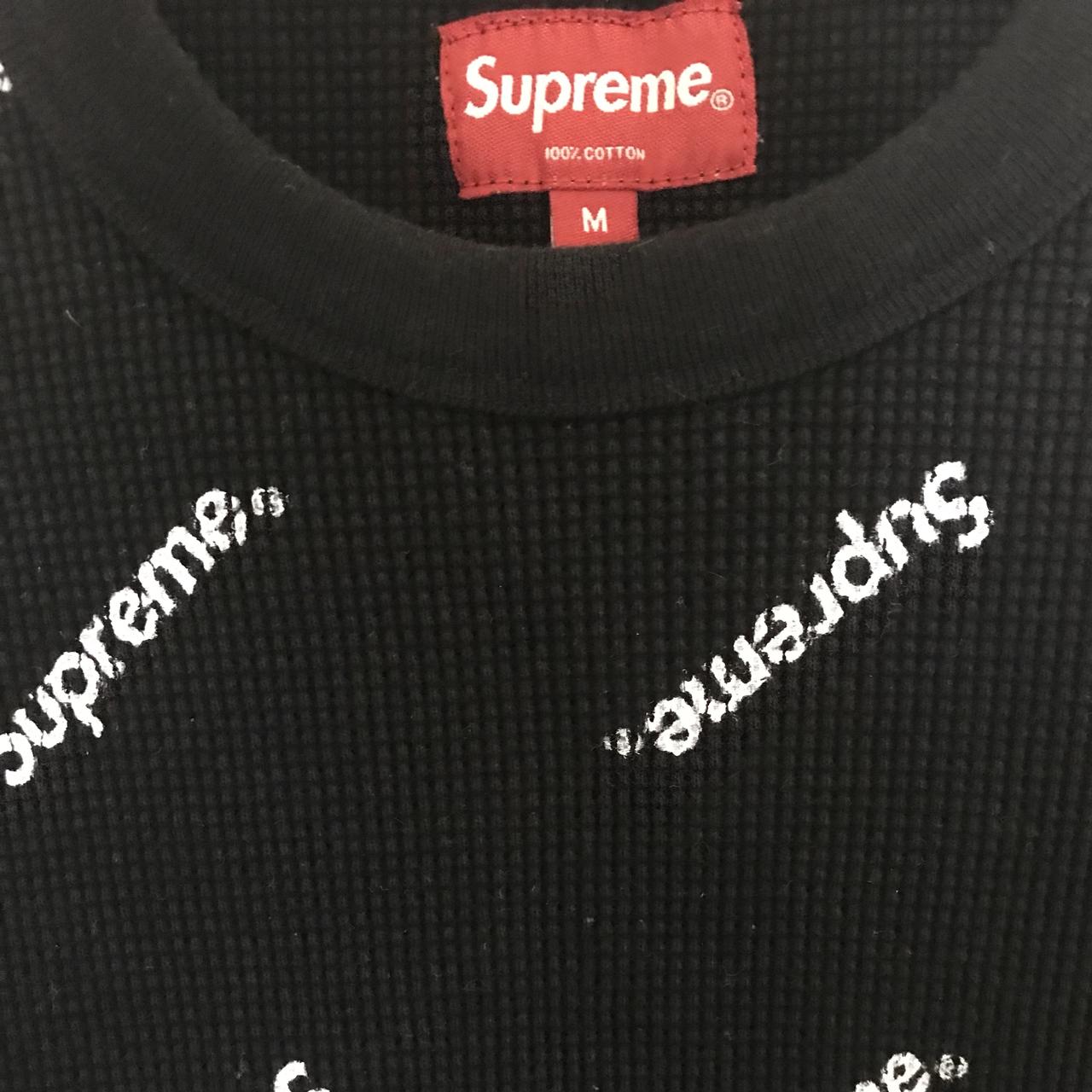 Supreme logo shop waffle thermal