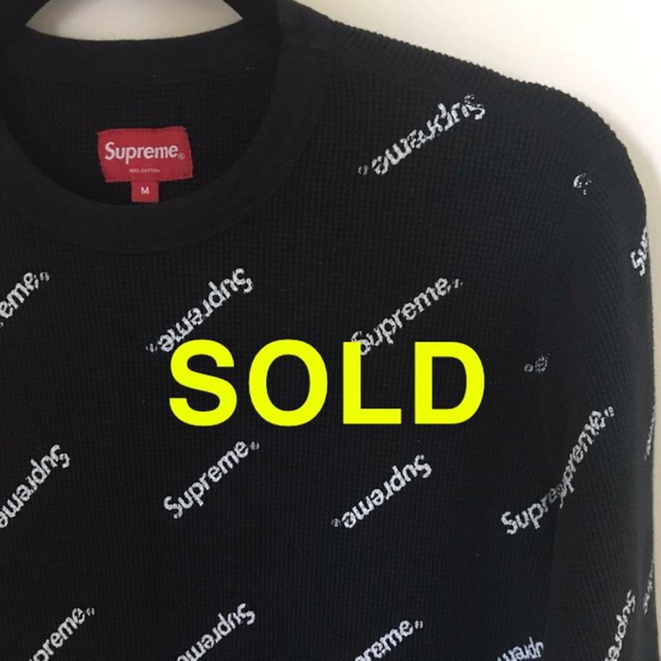 Supreme Logo Waffle Thermal FW15 Size M Condition... - Depop