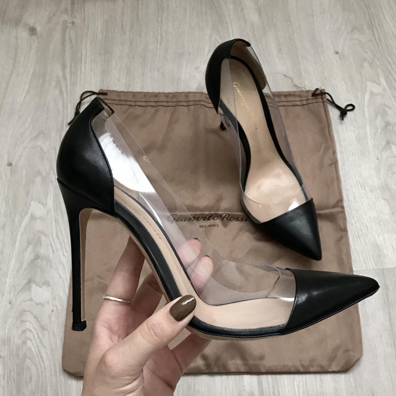 Gianvito Rossi Plexi pumps. Size 37 and they fits... - Depop
