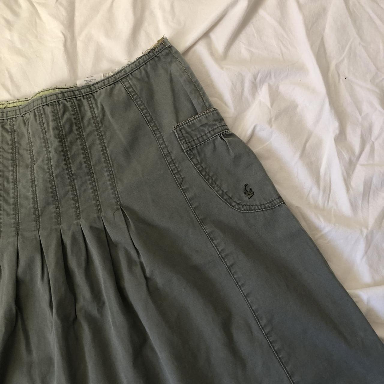 cutest utility H&M khaki dark green midi skirt EUR... Depop