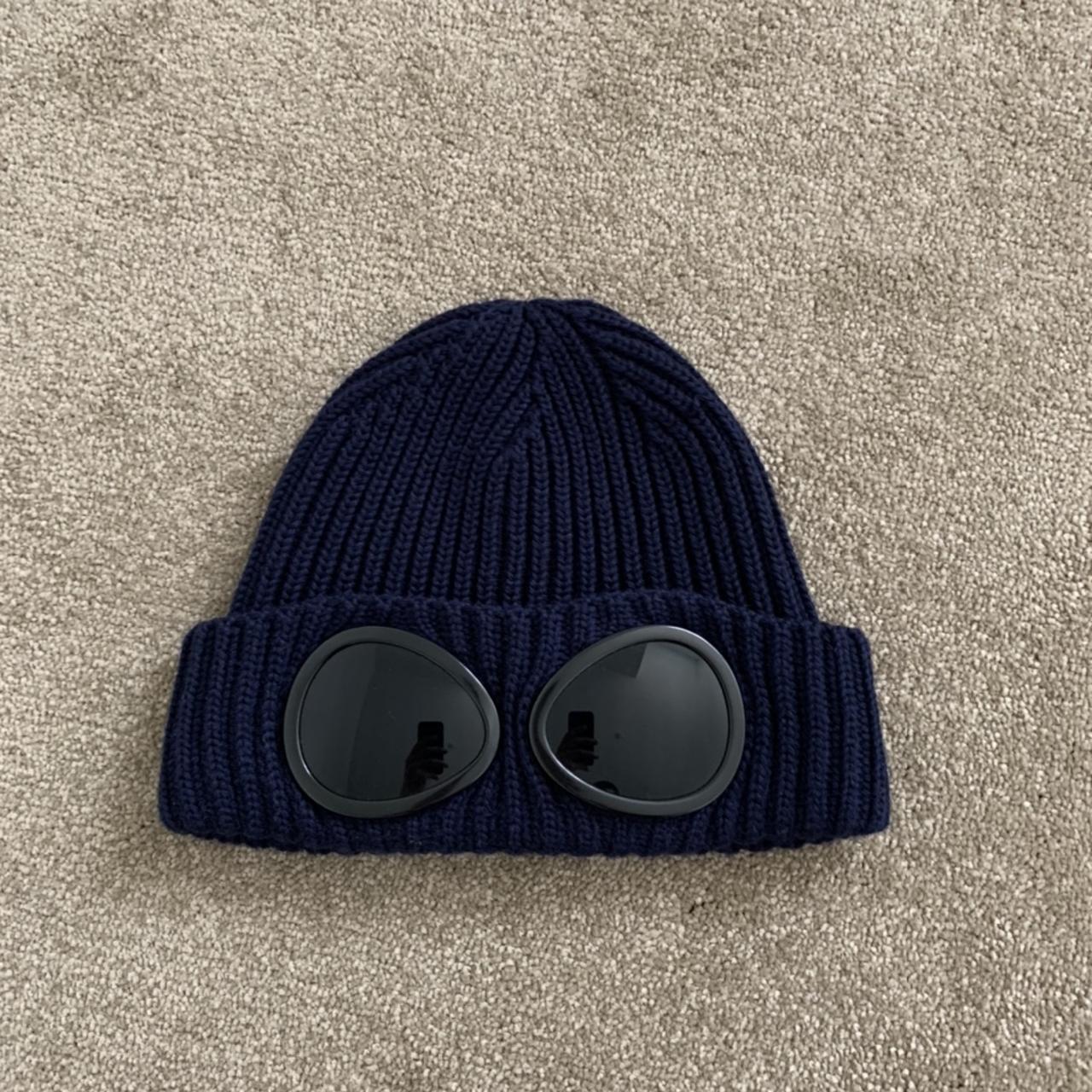 white cp company beanie