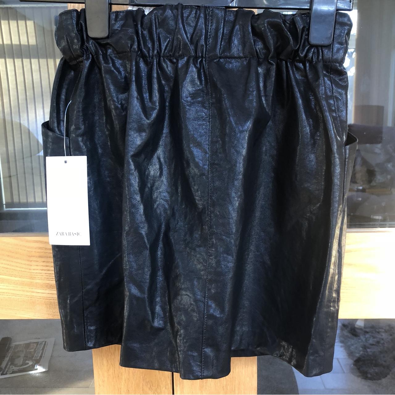 Leather Shorts Zara Paperbag Leather Skirt Zara Basics Black