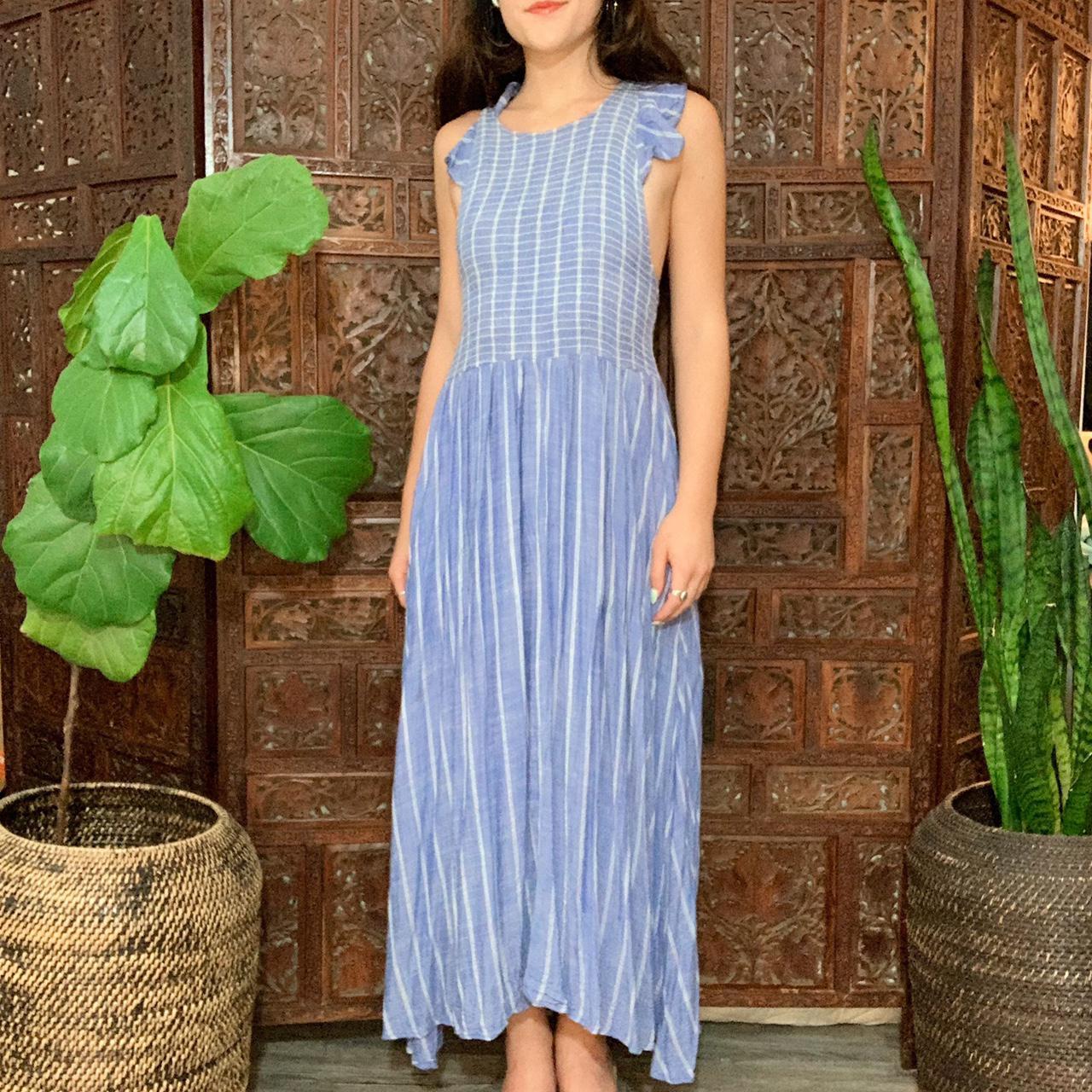 Free People chambray butterflies maxi dress Depop