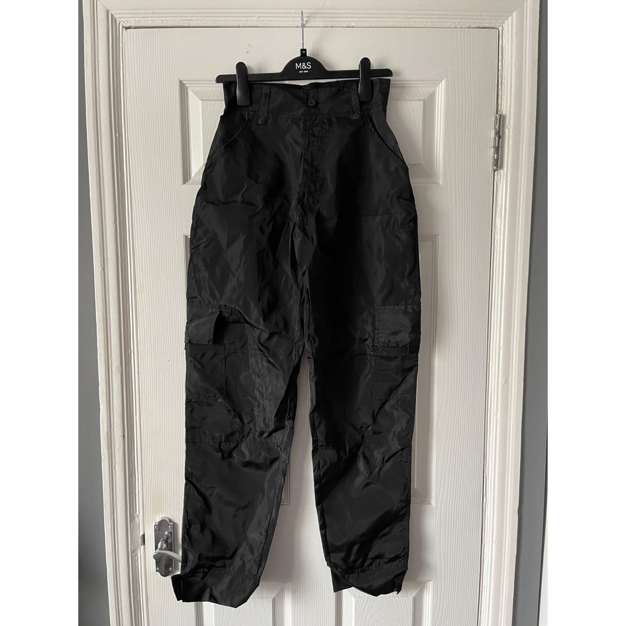 Black waterproof cargo trousers #cargo #waterproof... - Depop