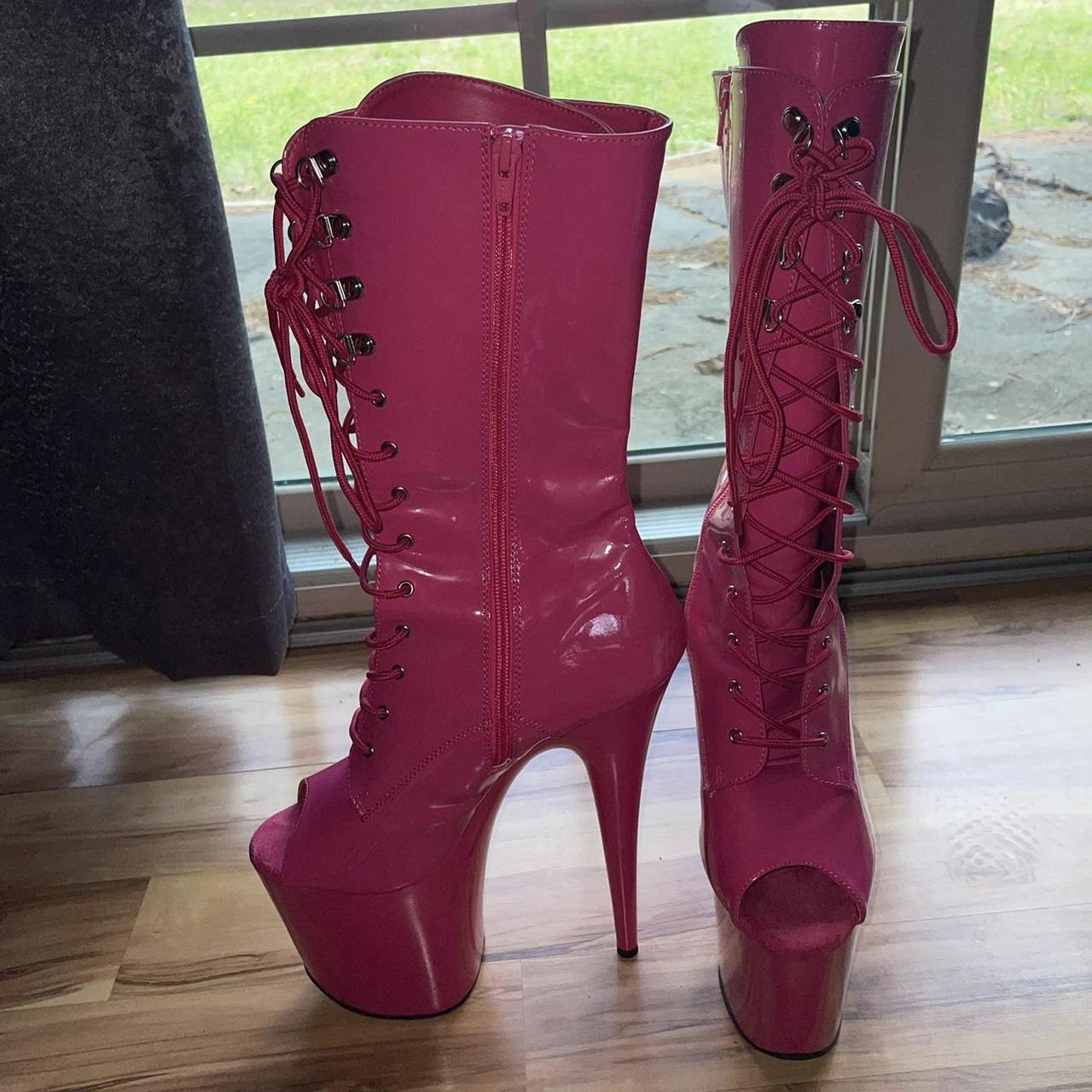Exotic pink dance heels by PLEASER 💖 in the Depop