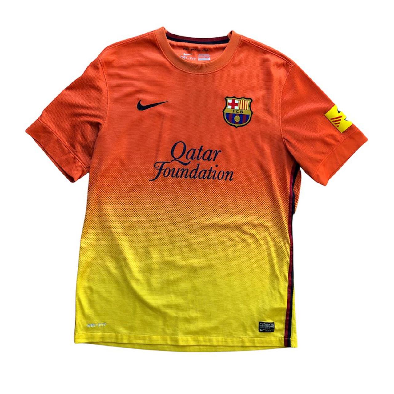 Nike Barcelona Yellow / Orange Football Shirt - No... - Depop