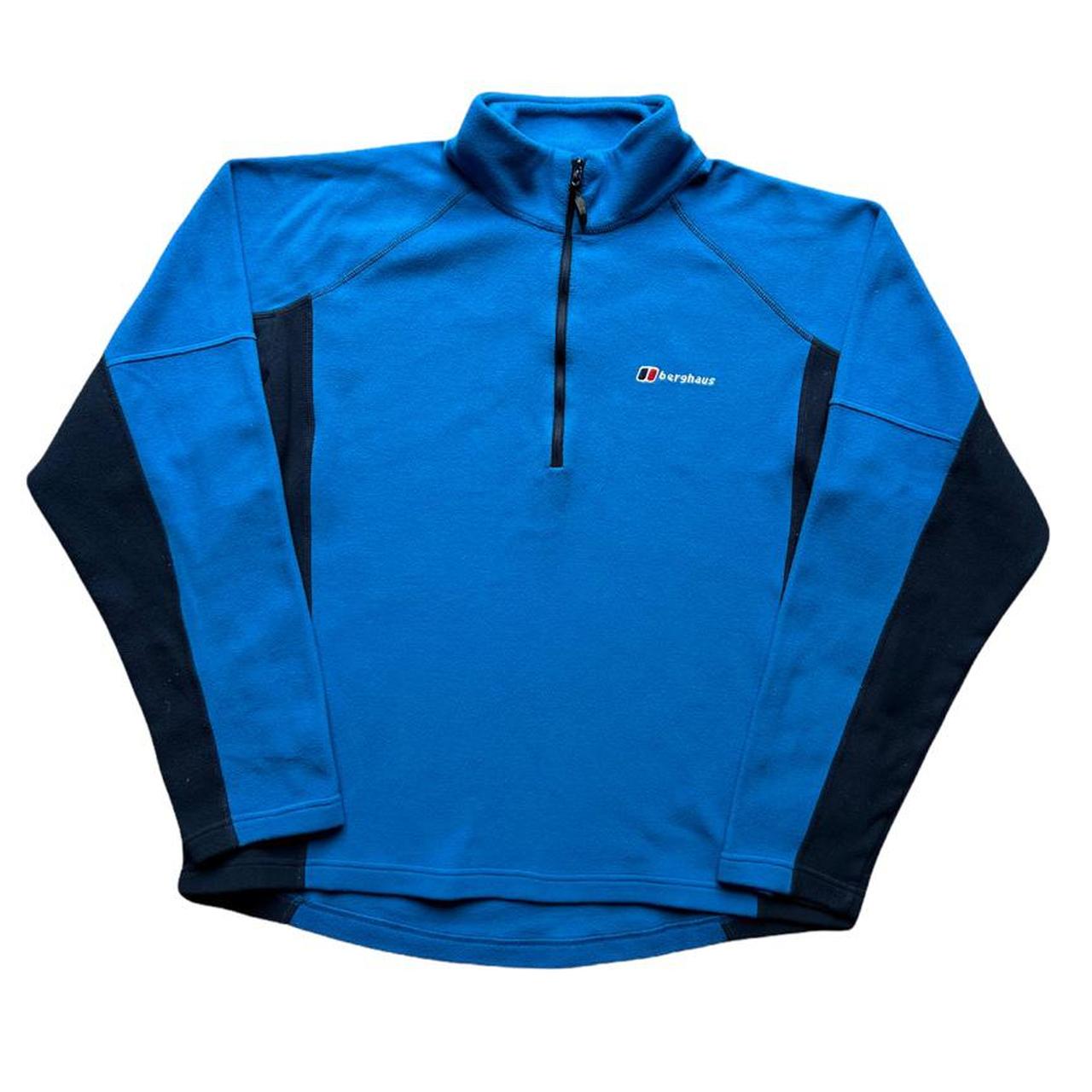 Berghaus Blue 1/4 Zip Pullover Fleece Jumper Jacket.... - Depop