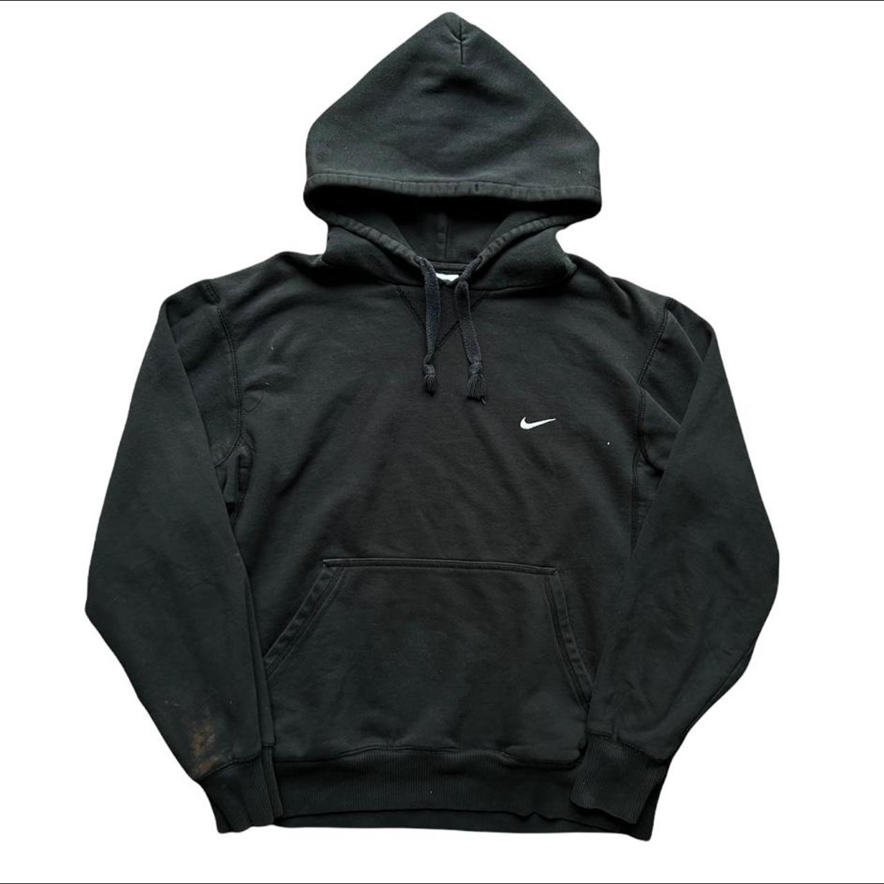 Vintage 2000s Nike Black Pullover Sweatshirt Hoodie... - Depop