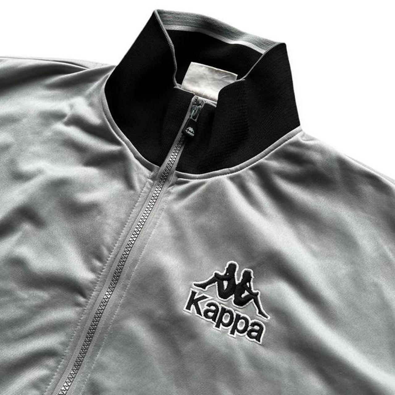 Kappa Men's Grey and Silver Jacket | Depop